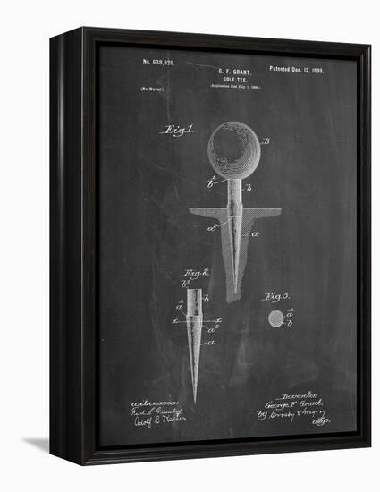 Golf Tee Patent-null-Framed Stretched Canvas