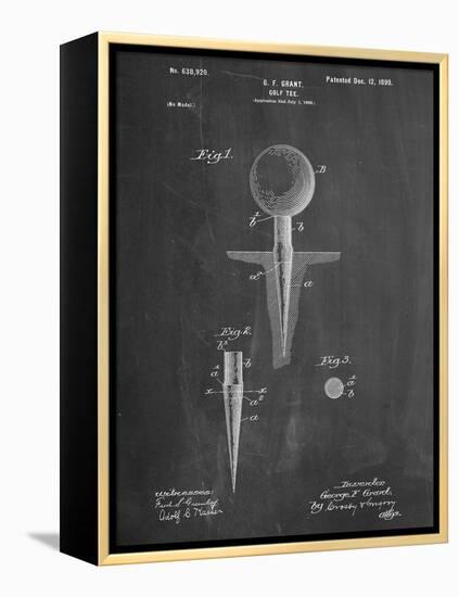 Golf Tee Patent-null-Framed Stretched Canvas