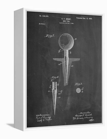 Golf Tee Patent-null-Framed Stretched Canvas