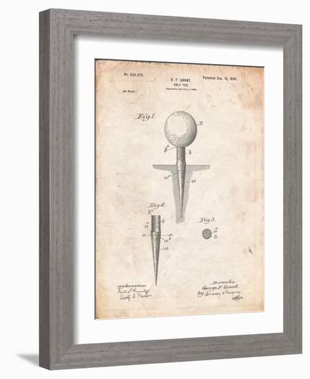 Golf Tee Patent-Cole Borders-Framed Art Print