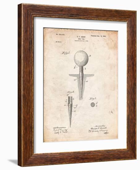 Golf Tee Patent-Cole Borders-Framed Art Print