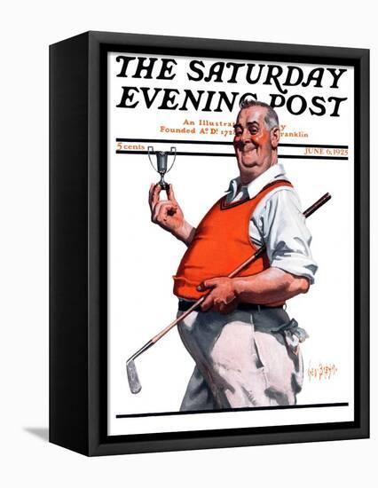 "Golf Trophy," Saturday Evening Post Cover, June 6, 1925-George Brehm-Framed Premier Image Canvas