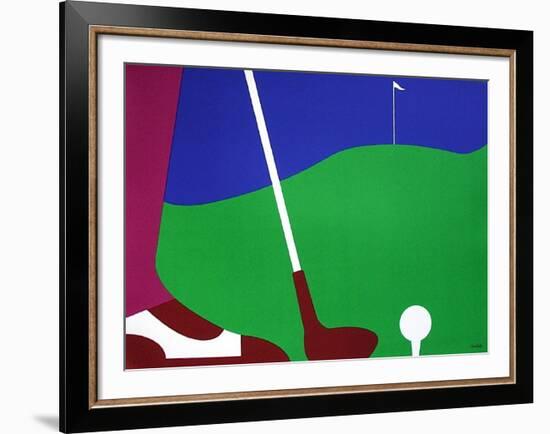 Golf-Jean Coulot-Framed Serigraph