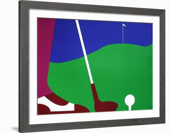 Golf-Jean Coulot-Framed Serigraph