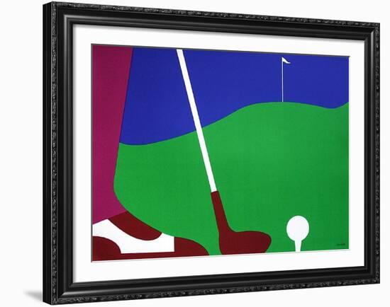 Golf-Jean Coulot-Framed Serigraph