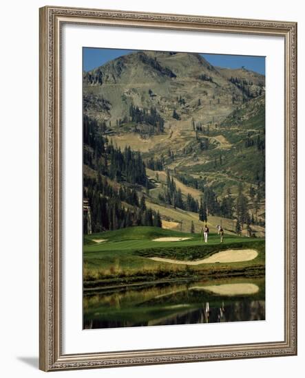 Golfcourse at the Foot of the Hill-null-Framed Photographic Print