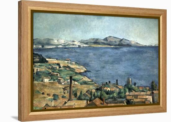 Golfe de Marseille vu de l'Estaque-Paul Cézanne-Framed Premier Image Canvas
