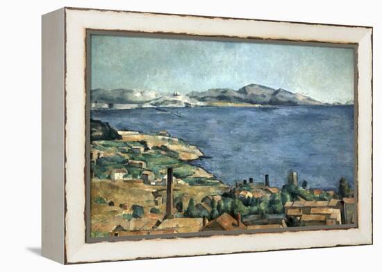 Golfe de Marseille vu de l'Estaque-Paul Cézanne-Framed Premier Image Canvas