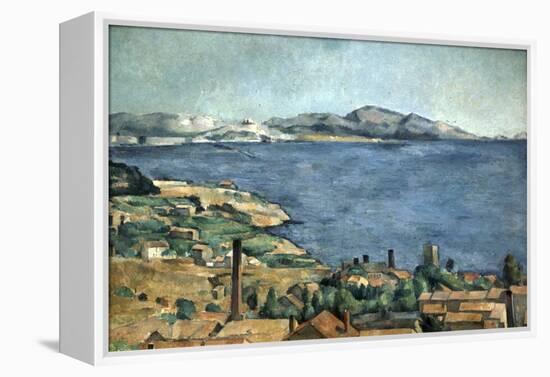 Golfe de Marseille vu de l'Estaque-Paul Cézanne-Framed Premier Image Canvas