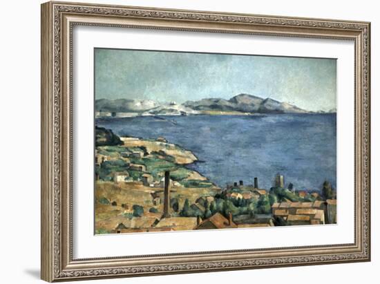 Golfe de Marseille vu de l'Estaque-Paul Cézanne-Framed Giclee Print