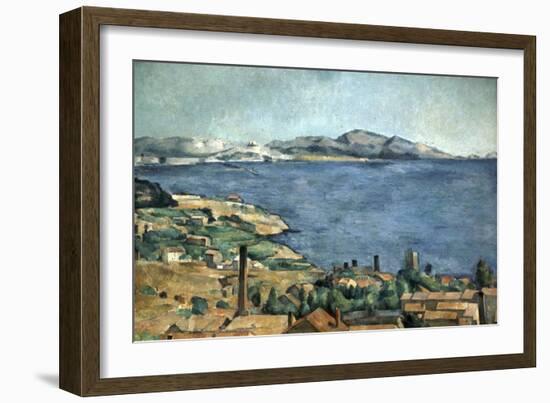 Golfe de Marseille vu de l'Estaque-Paul Cézanne-Framed Giclee Print