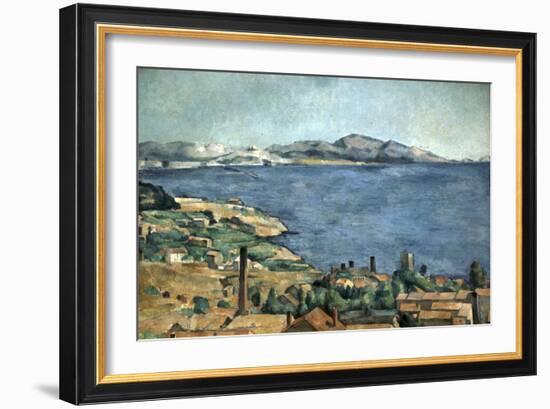 Golfe de Marseille vu de l'Estaque-Paul Cézanne-Framed Giclee Print