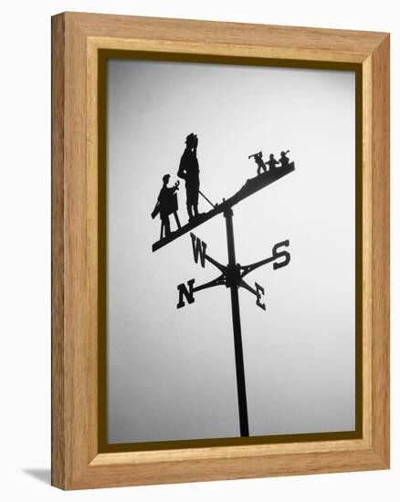 Golfer And Caddy Weather Vane-Bettmann-Framed Premier Image Canvas