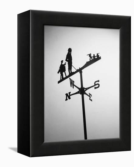 Golfer And Caddy Weather Vane-Bettmann-Framed Premier Image Canvas