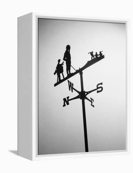 Golfer And Caddy Weather Vane-Bettmann-Framed Premier Image Canvas