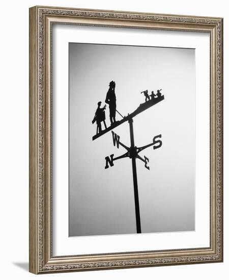 Golfer And Caddy Weather Vane-Bettmann-Framed Photographic Print