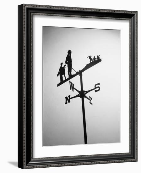 Golfer And Caddy Weather Vane-Bettmann-Framed Photographic Print