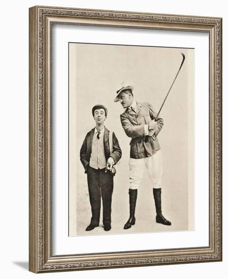 Golfer and His Caddy-null-Framed Photographic Print