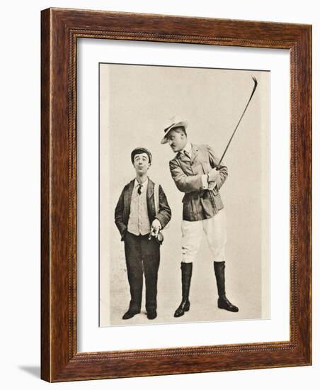 Golfer and His Caddy-null-Framed Photographic Print