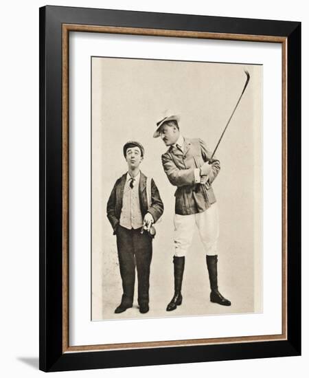 Golfer and His Caddy-null-Framed Photographic Print