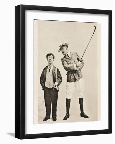 Golfer and His Caddy-null-Framed Photographic Print