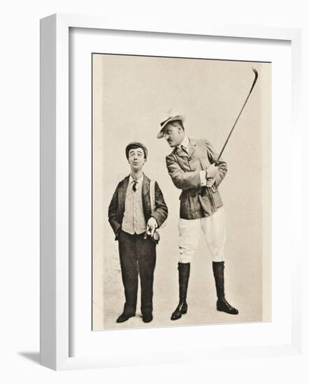 Golfer and His Caddy-null-Framed Photographic Print
