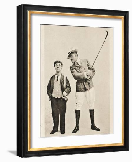 Golfer and His Caddy-null-Framed Photographic Print