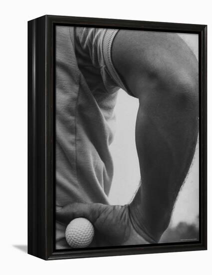 Golfer Arnold Palmer, Holding Golf Ball in Hand-John Dominis-Framed Premier Image Canvas