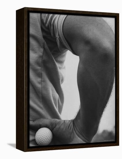 Golfer Arnold Palmer, Holding Golf Ball in Hand-John Dominis-Framed Premier Image Canvas