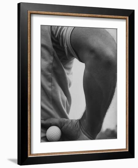 Golfer Arnold Palmer, Holding Golf Ball in Hand-John Dominis-Framed Premium Photographic Print