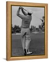 Golfer Ben Hogan, Demonstrating His Golf Drive-J. R. Eyerman-Framed Premier Image Canvas