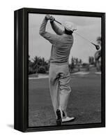Golfer Ben Hogan, Demonstrating His Golf Drive-J. R. Eyerman-Framed Premier Image Canvas
