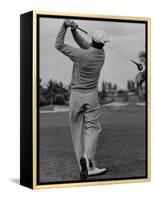 Golfer Ben Hogan, Demonstrating His Golf Drive-J. R. Eyerman-Framed Premier Image Canvas