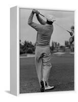 Golfer Ben Hogan, Demonstrating His Golf Drive-J. R. Eyerman-Framed Premier Image Canvas