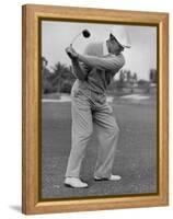 Golfer Ben Hogan, Dropping His Club at Top of Backswing-J. R. Eyerman-Framed Premier Image Canvas