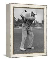 Golfer Ben Hogan, Dropping His Club at Top of Backswing-J. R. Eyerman-Framed Premier Image Canvas