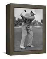 Golfer Ben Hogan, Dropping His Club at Top of Backswing-J. R. Eyerman-Framed Premier Image Canvas