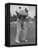 Golfer Ben Hogan, Dropping His Club at Top of Backswing-J. R. Eyerman-Framed Premier Image Canvas