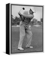 Golfer Ben Hogan, Dropping His Club at Top of Backswing-J. R. Eyerman-Framed Premier Image Canvas