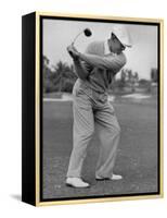 Golfer Ben Hogan, Dropping His Club at Top of Backswing-J. R. Eyerman-Framed Premier Image Canvas