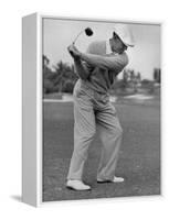 Golfer Ben Hogan, Dropping His Club at Top of Backswing-J. R. Eyerman-Framed Premier Image Canvas