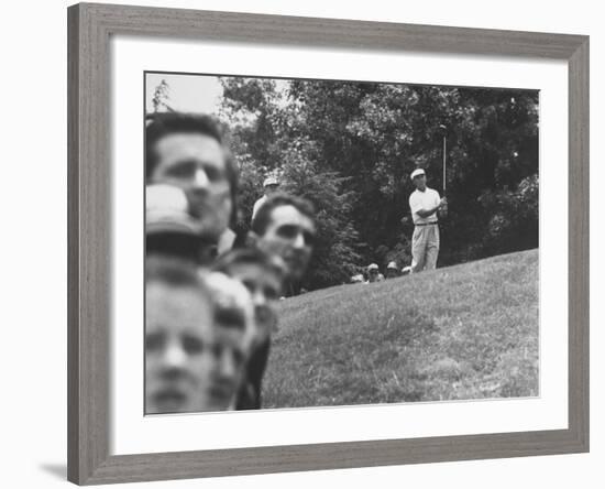 Golfer Ben Hogan During Us Open Tournament-null-Framed Premium Photographic Print