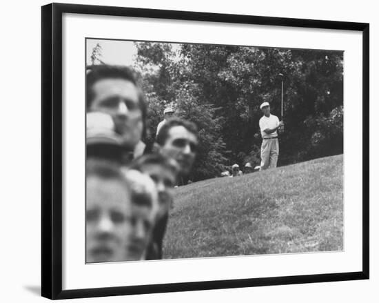 Golfer Ben Hogan During Us Open Tournament-null-Framed Premium Photographic Print