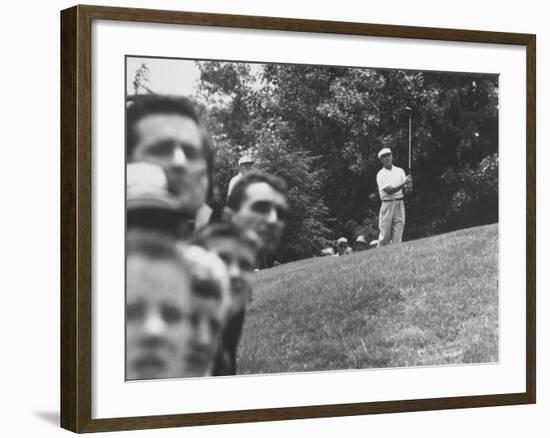Golfer Ben Hogan During Us Open Tournament-null-Framed Premium Photographic Print