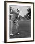 Golfer Ben Hogan, Keeping His Shoulders Level at Top of Swing-J. R. Eyerman-Framed Premium Photographic Print