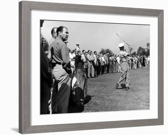 Golfer Ben Hogan, Playing in a Golf Tournament-Loomis Dean-Framed Premium Photographic Print