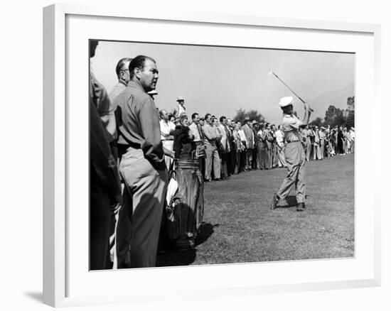 Golfer Ben Hogan, Playing in a Golf Tournament-Loomis Dean-Framed Premium Photographic Print