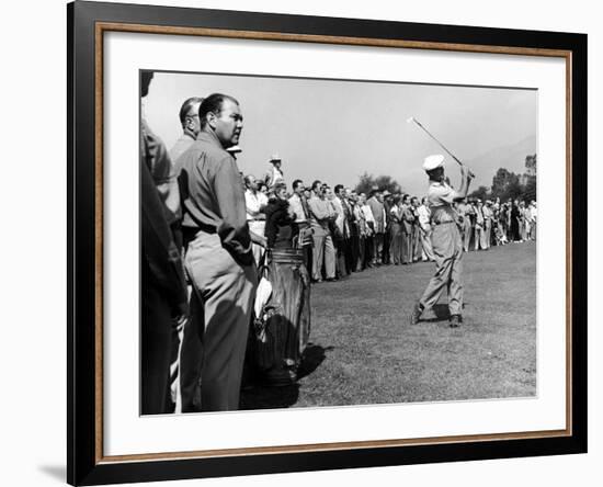 Golfer Ben Hogan, Playing in a Golf Tournament-Loomis Dean-Framed Premium Photographic Print