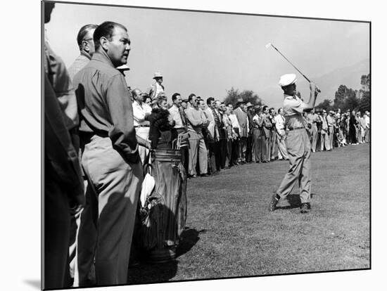 Golfer Ben Hogan, Playing in a Golf Tournament-Loomis Dean-Mounted Premium Photographic Print