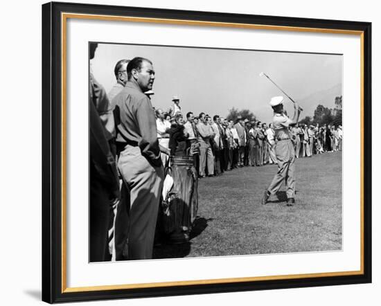 Golfer Ben Hogan, Playing in a Golf Tournament-Loomis Dean-Framed Premium Photographic Print
